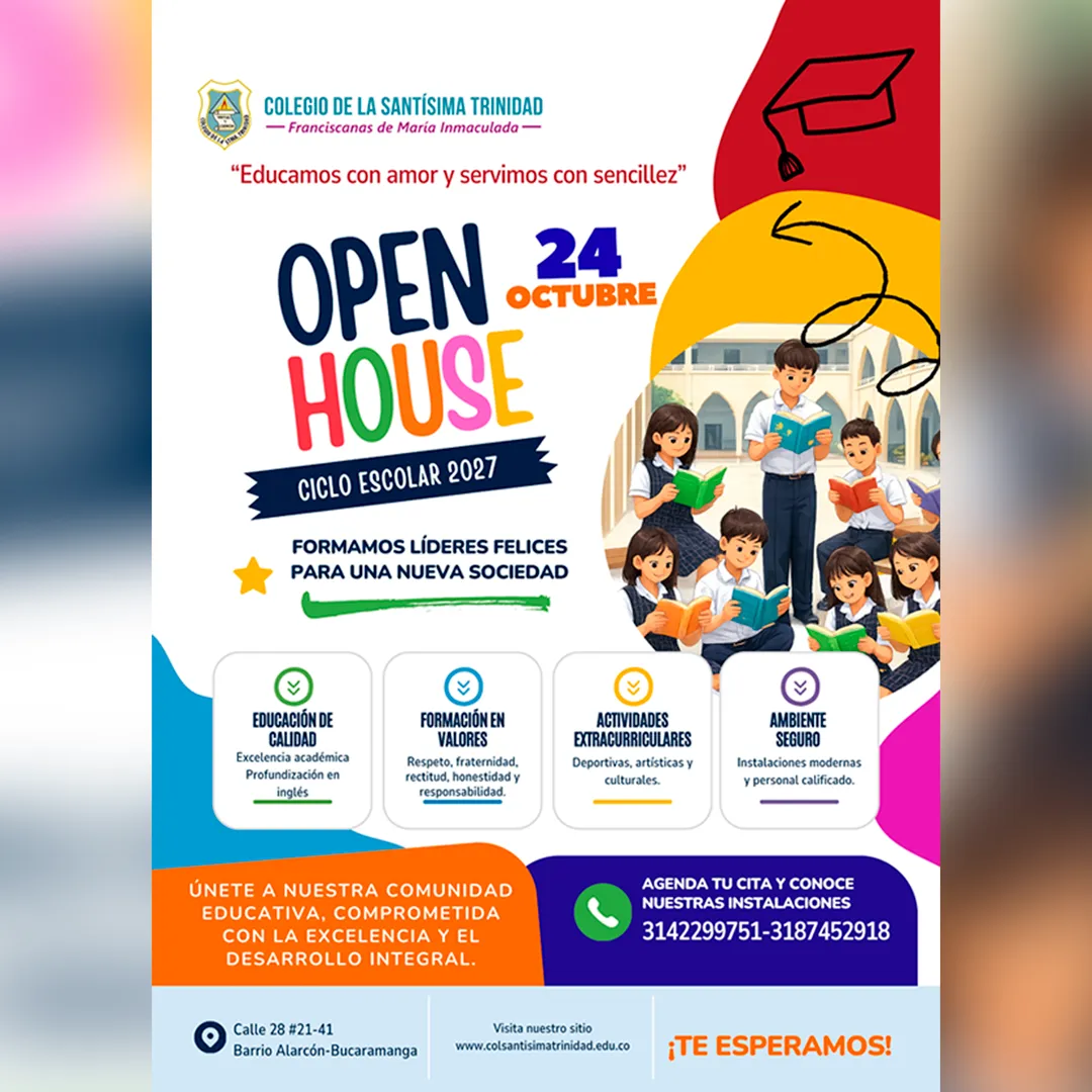 Preescolar de la Santísima Trinidad, Bucaramanga: Open House 2026