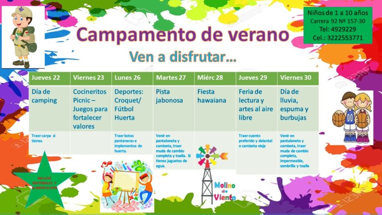 Curso de vacaciones en Molino de Viento Kindergarten