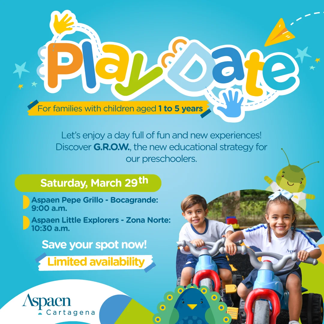 Participa en el Play Date de los preescolares Aspaen Little Explorers y Aspaen Pepe Grillo