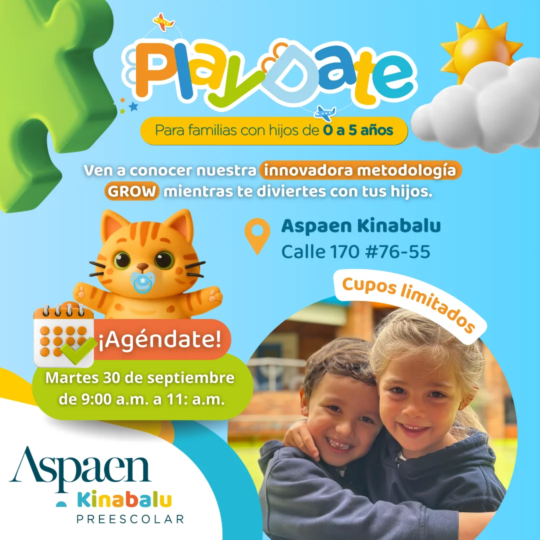 Participa en el Playdate de septiembre del Aspaen Kinabalu de Bogotá: juego y aprendizaje