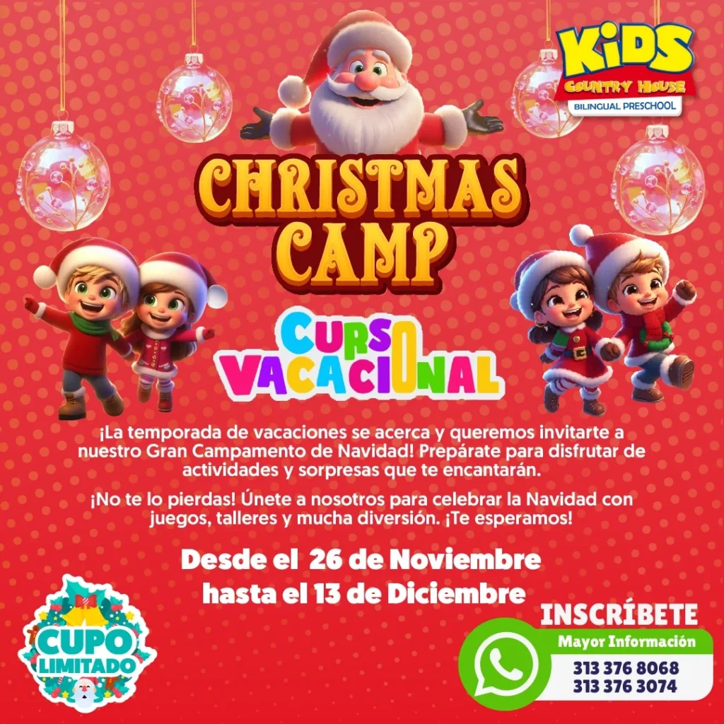 ¡No te pierdas el campamento de navidad en el Bilingual Preschool Kids Country House (Bogotá)!